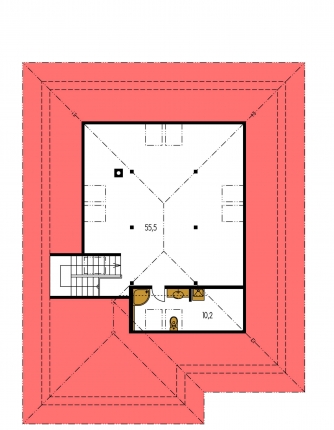 Grundriss des Obergeschosses - BUNGALOW 103